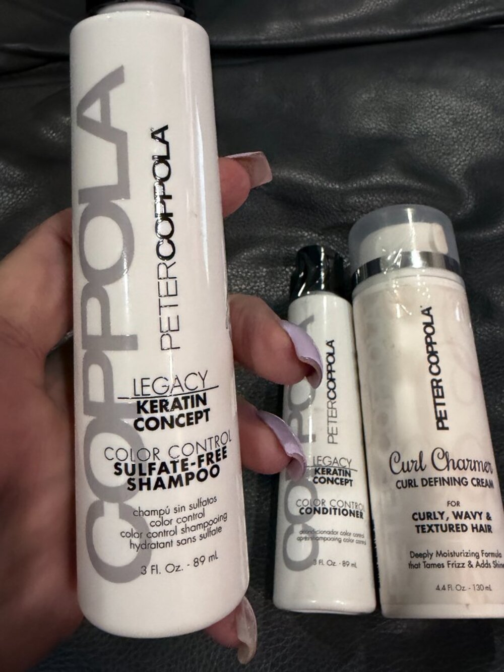 NWT Peter Coppola 3-Piece Haircare Set Shampoo Conditioner Curl Cream - Picture 2 of 7